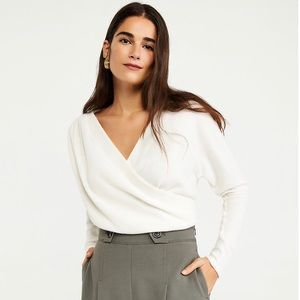 Ann Taylor - Banded Hem Wrap Top - Medium